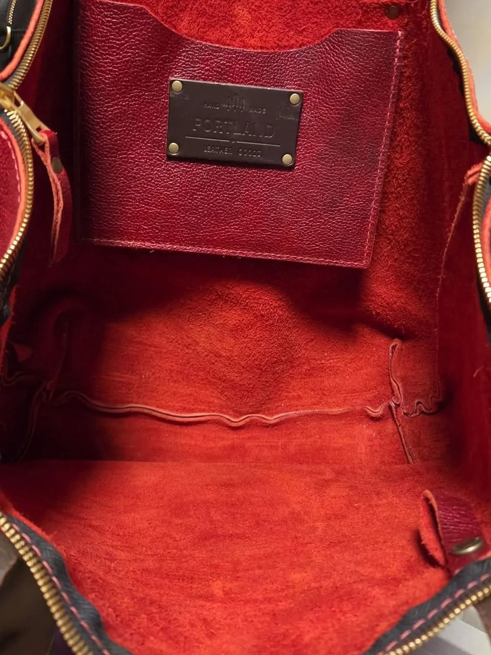 Portland Leather Goods Chili Red OVERSIZE Zip Tote